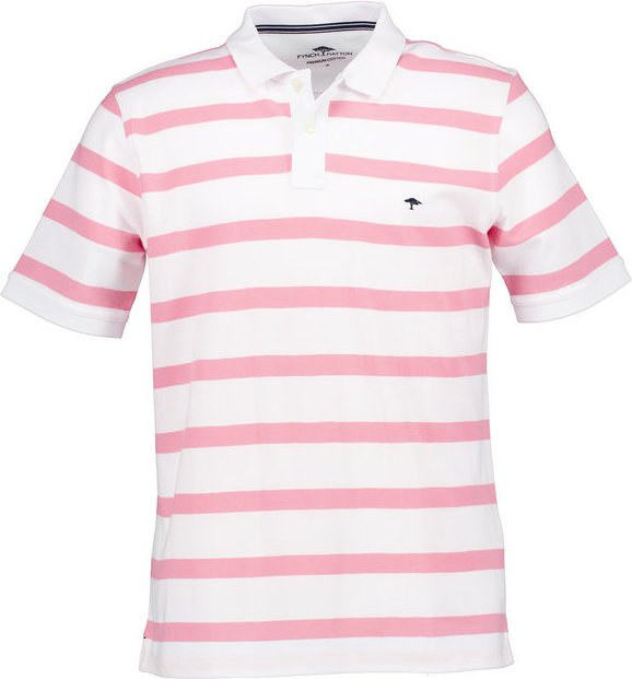 Fynch-Hatton Herren Polo-Shirt rosa gestreift