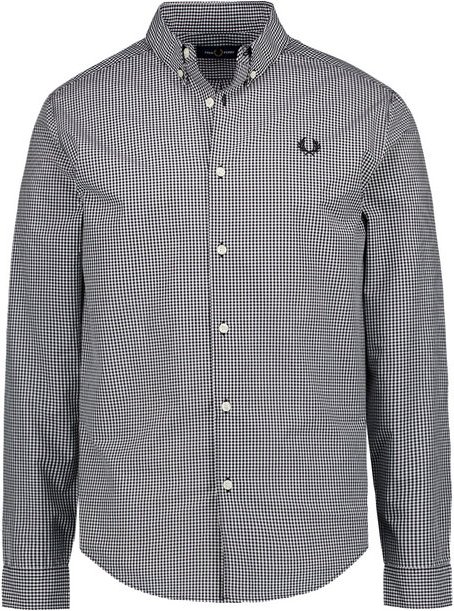 Fred Perry Herren Hemd schwarz kariert