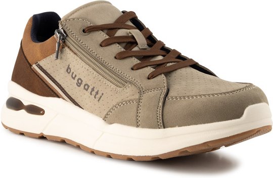 bugatti Herren Sneaker beige Textil & Canvas