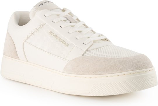 EMPORIO ARMANI Herren Schuhe weiß Textil & Canvas