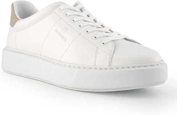 AIGNER Herren Sneaker weiß Glattleder