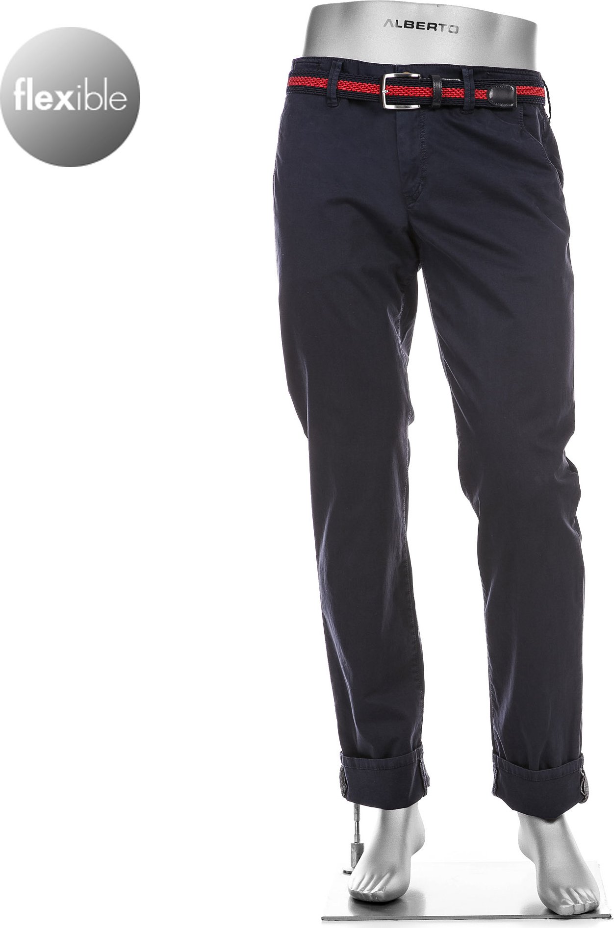Alberto Bike Herren Chino blau
