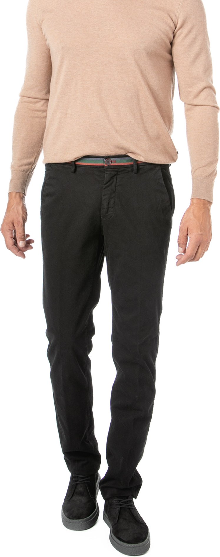 Mason's Herren Hose schwarz Slim Fit