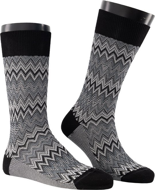 MISSONI Herren Socken schwarz Baumwolle & Mix Gemustert