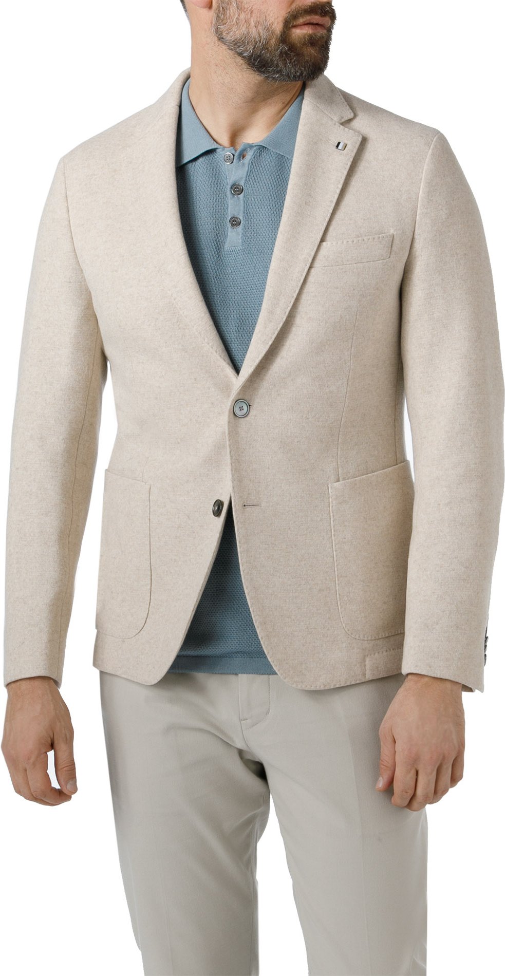 BOSS Black Herren Sakko beige meliert Slim Fit