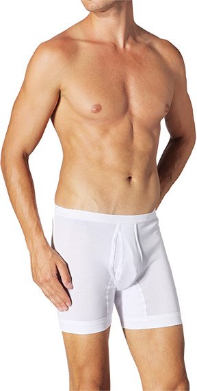 Thumbnail - Schiesser Herren Shorts weiß Reine Baumwolle unifarben