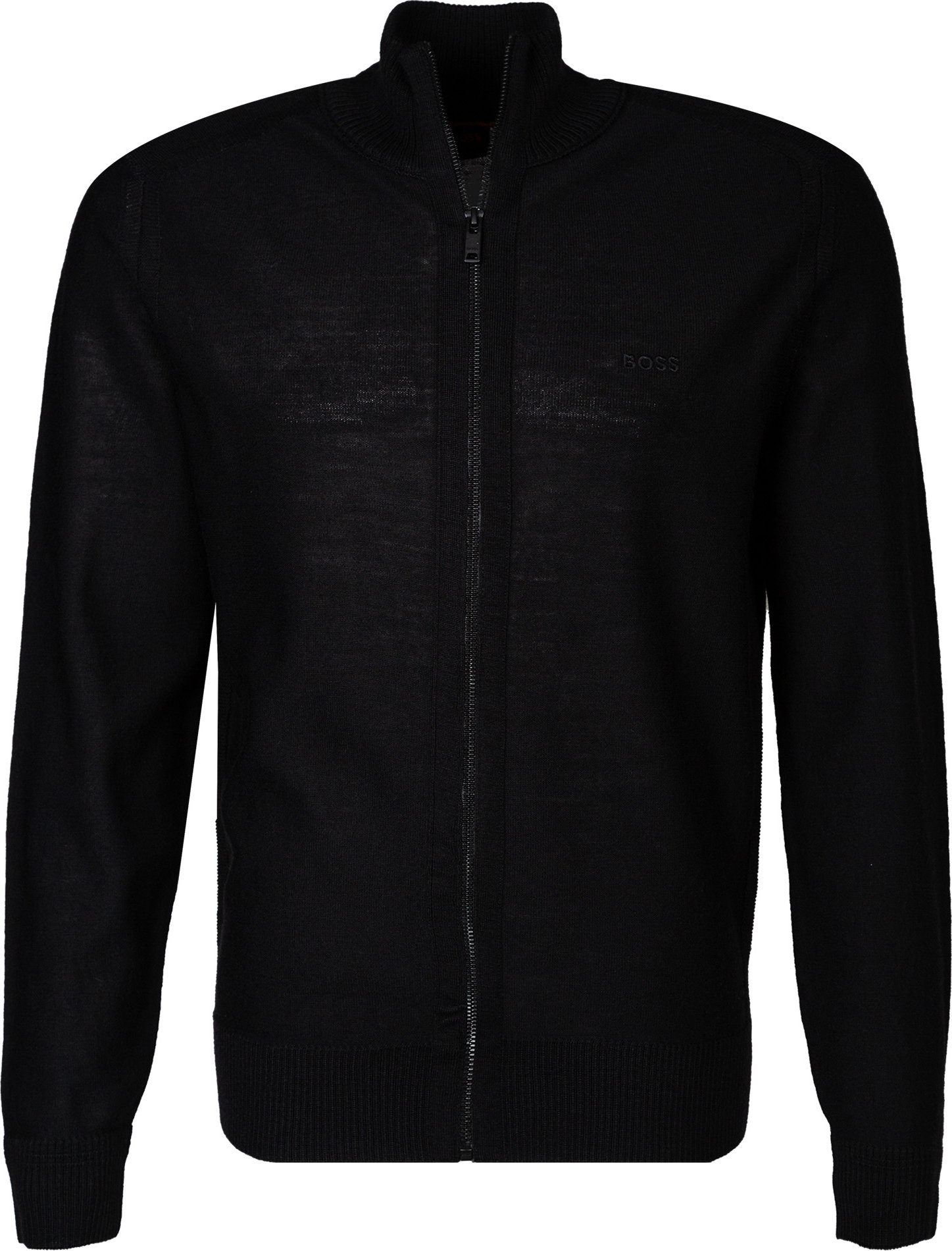 Thumbnail - BOSS Orange Herren Pullover schwarz unifarben