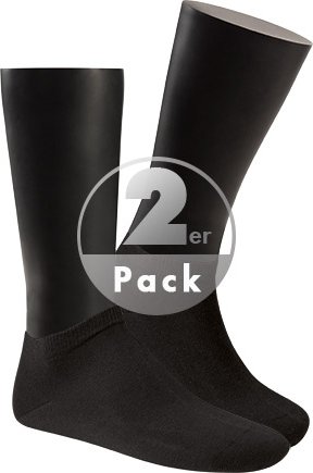 Thumbnail - Hudson Herren Sneakersocken schwarz Baumwolle & Mix unifarben