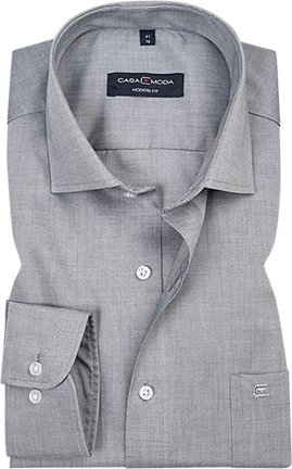 CasaModa Herren Hemd grau meliert