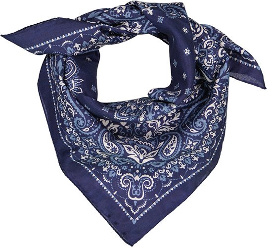 Ascot Herren Bandana blau Seide gemustert