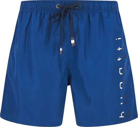 bugatti Herren Badeshorts blau Mikrofaser Mit Prints