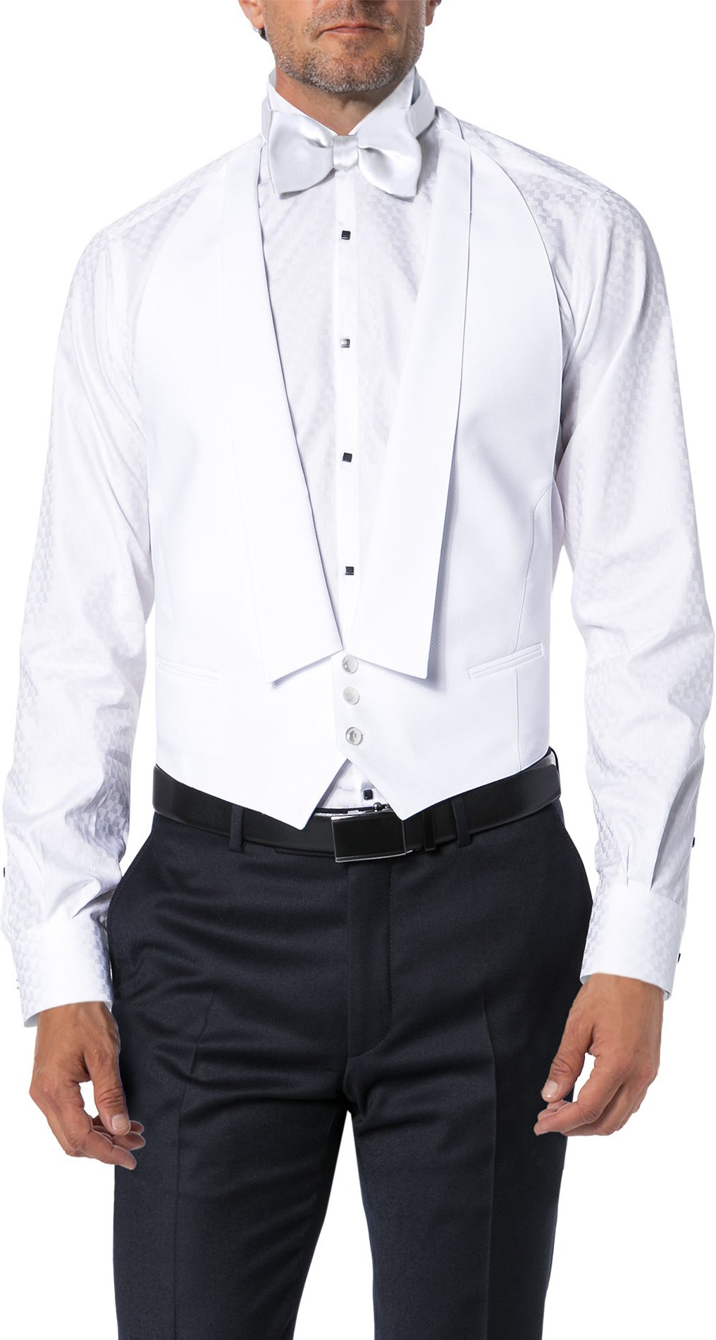 Herrenausstatter Herren Frackweste weiß