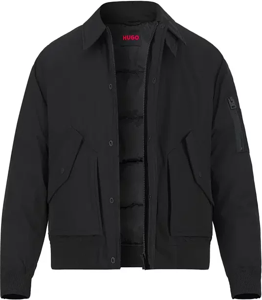 HUGO Herren Jacken schwarz unifarben