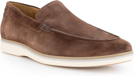 Floris van Bommel Herren Schuhe braun, cognac Velours