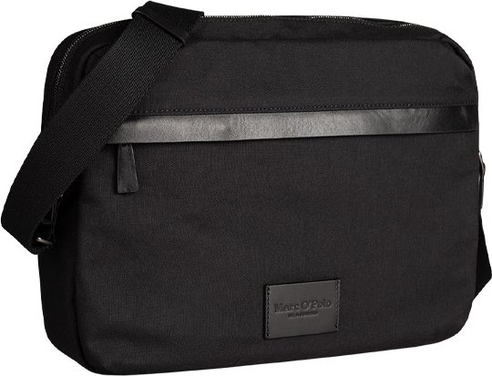 Marc O'Polo Herren Umhängetasche schwarz Mikrofaser/Nylon
