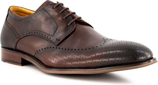 Thumbnail - DIGEL Herren Brogue braun Glattleder