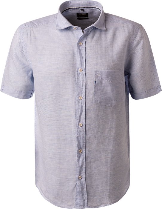 Thumbnail - OLYMP Herren Kurzarmhemd blau meliert