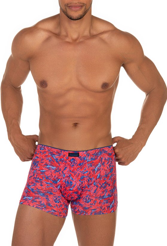 Thumbnail - bruno banani Herren Shorts rosa Mikrofaser/Funktion Geprintet