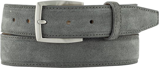 Lindenmann Herren Gürtel grau Veloursleder