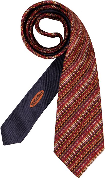Thumbnail - MISSONI Herren Krawatte orange Gemustert