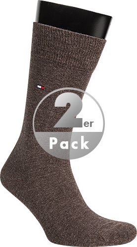Thumbnail - Tommy Hilfiger Herren Socken braun Baumwolle & Mix unifarben