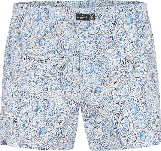 Thumbnail - van Laack Herren Boxershorts weiß Reine Baumwolle Gemustert