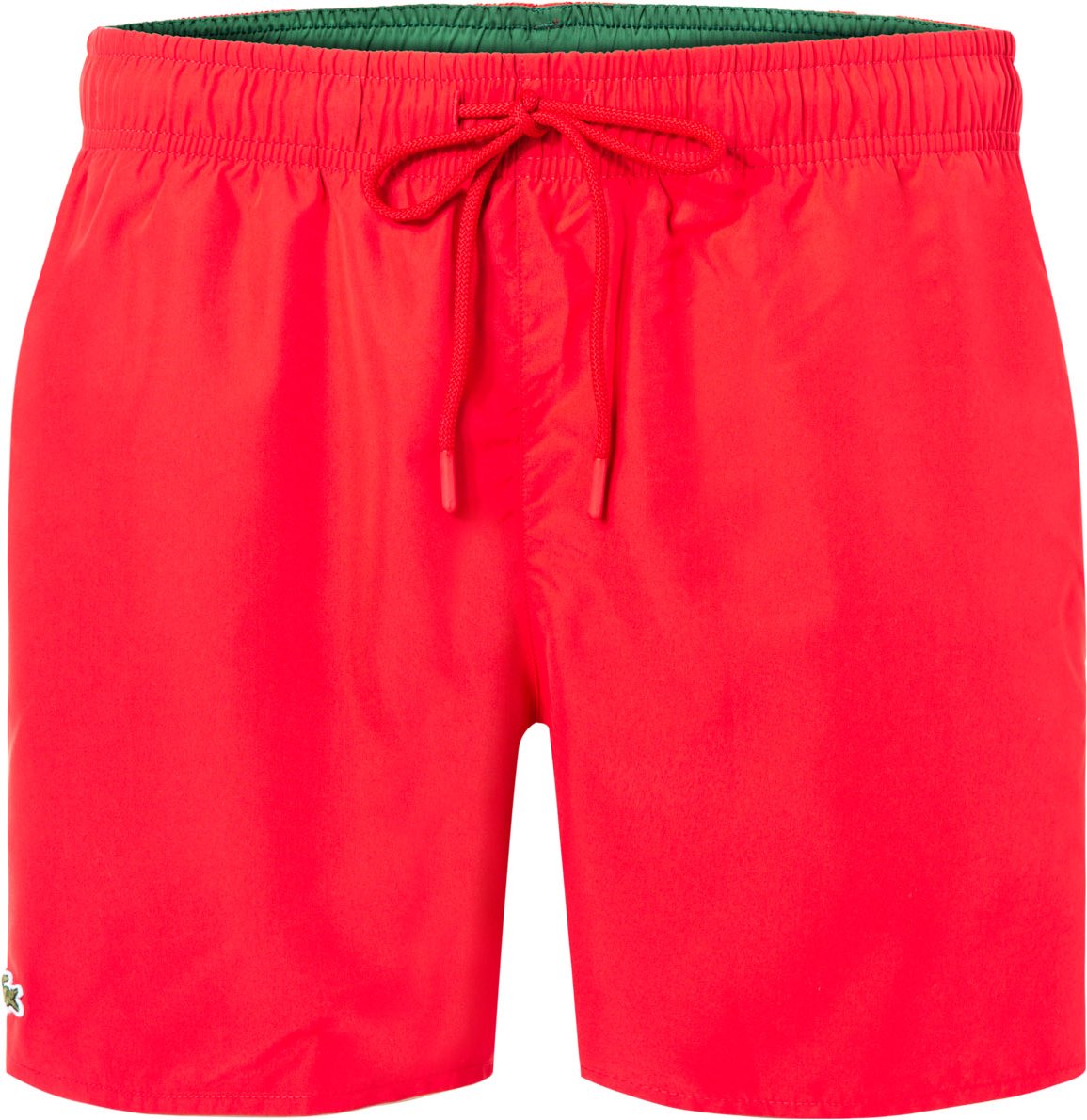 LACOSTE Herren Badeshorts rot Mikrofaser unifarben