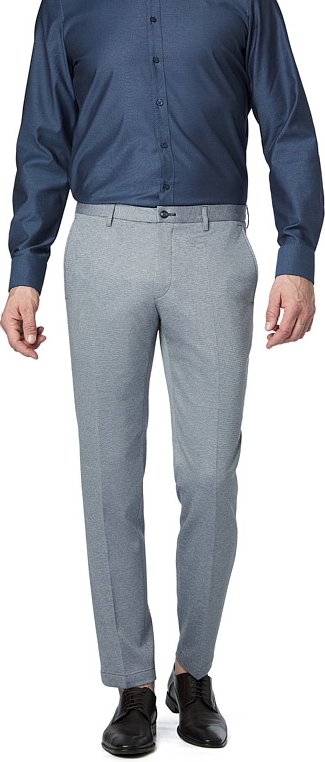 Thumbnail - ROY ROBSON Herren Hose blau meliert Slim Fit