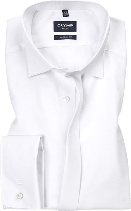 OLYMP Herren Smokinghemd weiß