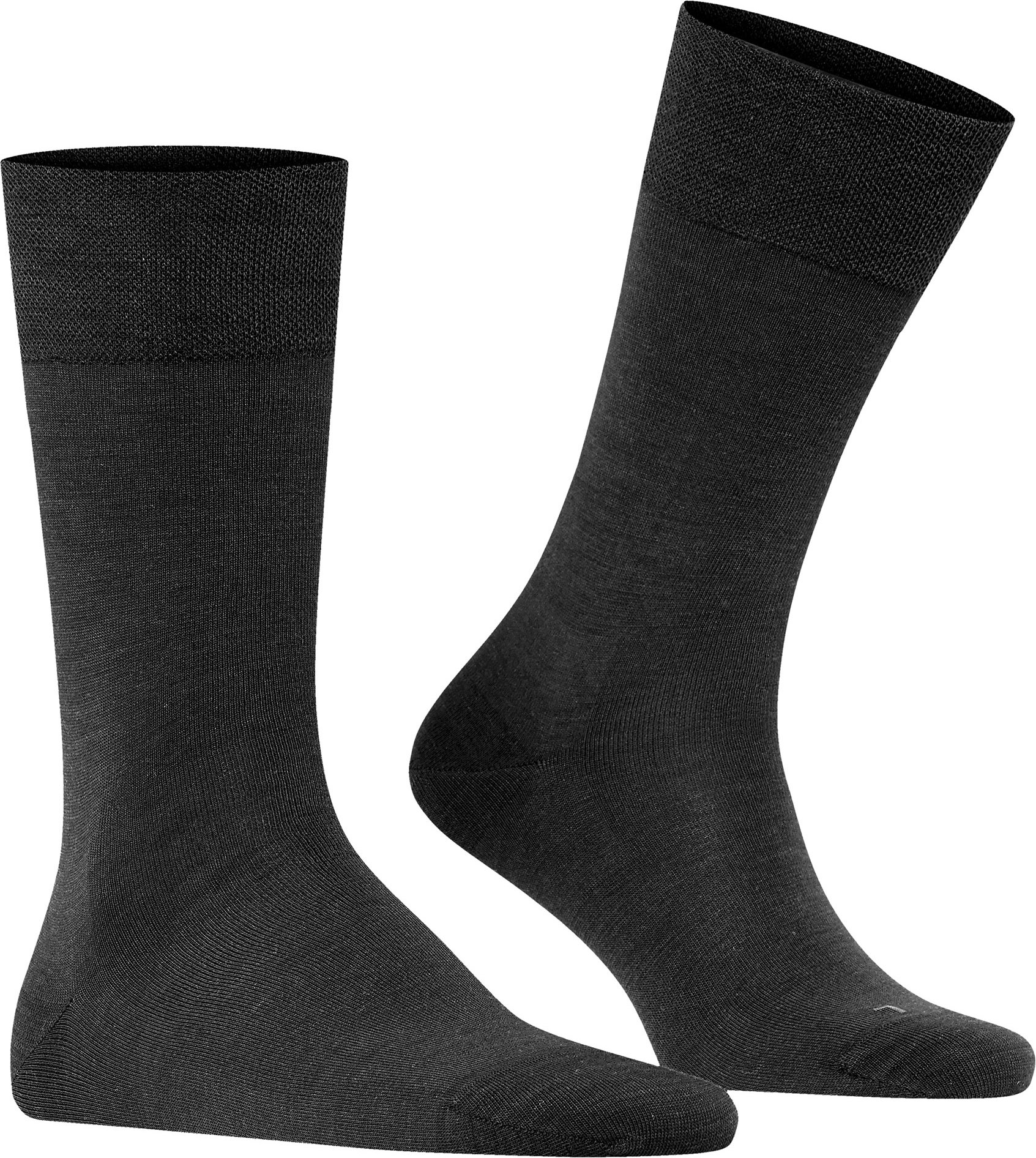 Thumbnail - Falke Herren Socken schwarz Schur-Wolle unifarben
