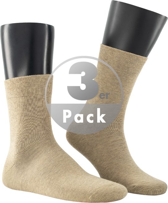 Thumbnail - Hudson Herren Socken beige Baumwolle & Mix unifarben