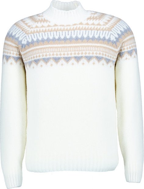 Thumbnail - Gran Sasso Herren Pullover weiß Norweger