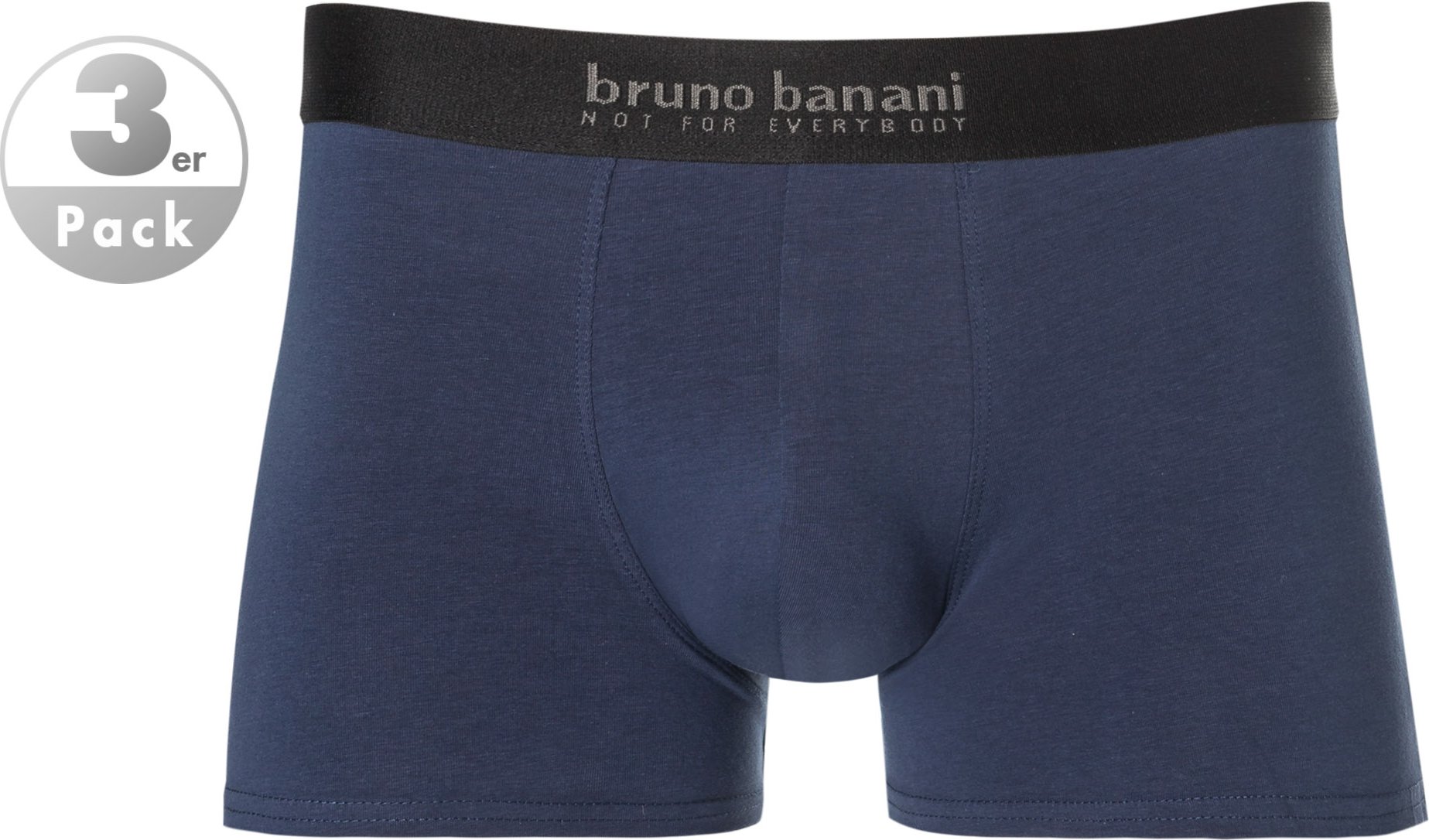 Thumbnail - bruno banani Herren Shorts blau Baumwolle & Mix unifarben