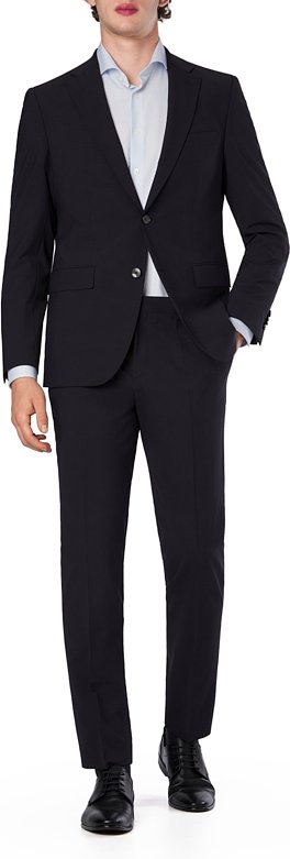 BOSS Black Herren Anzug blau Slim Fit