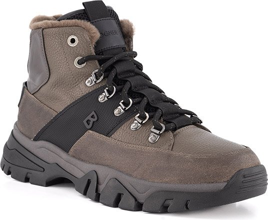 BOGNER Herren Schnürschuhe braun Glattleder