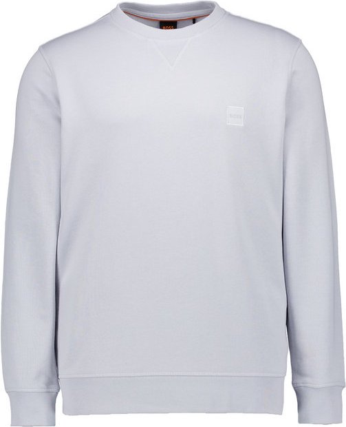 BOSS Orange Herren Sweatshirt grau unifarben