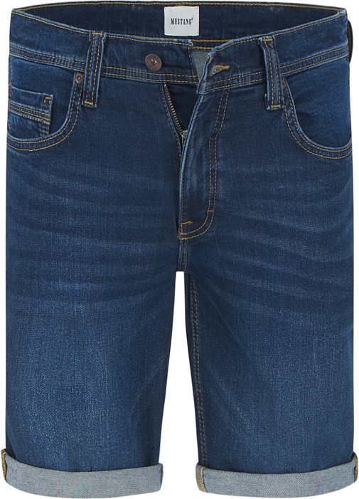 MUSTANG Herren Jeansshorts blau