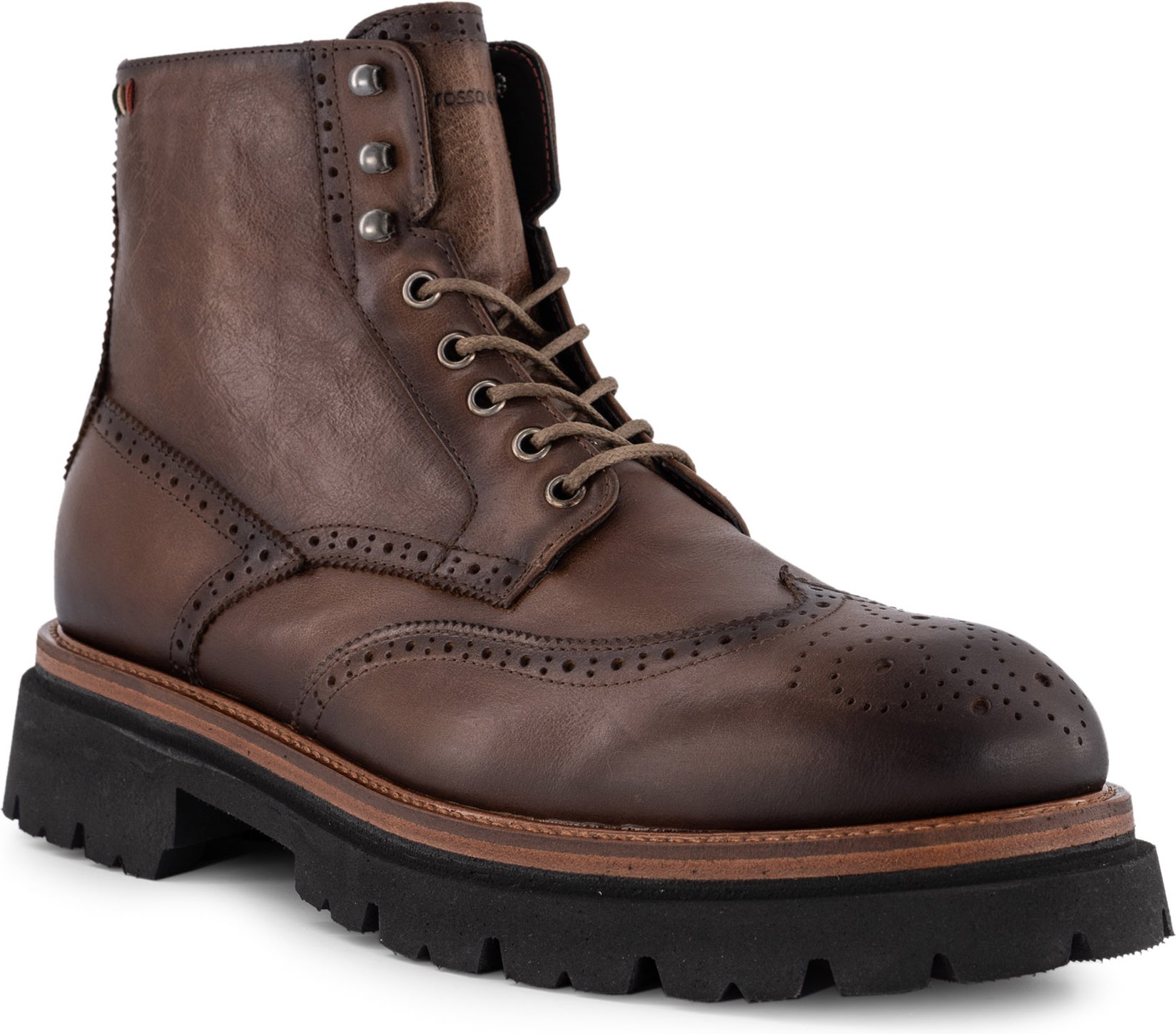 Thumbnail - rosso e nero Herren Schuhe braun Glattleder