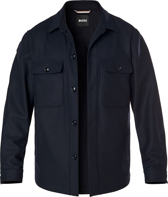 Thumbnail - BOSS Black Herren Overshirt blau unifarben