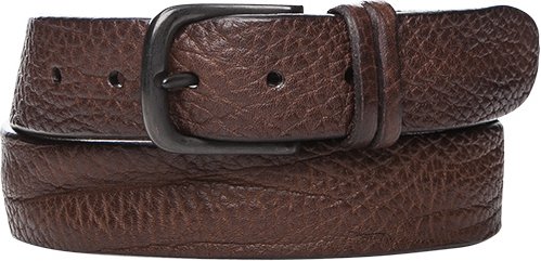 POST & CO Herren Gürtel braun Leder geprägt