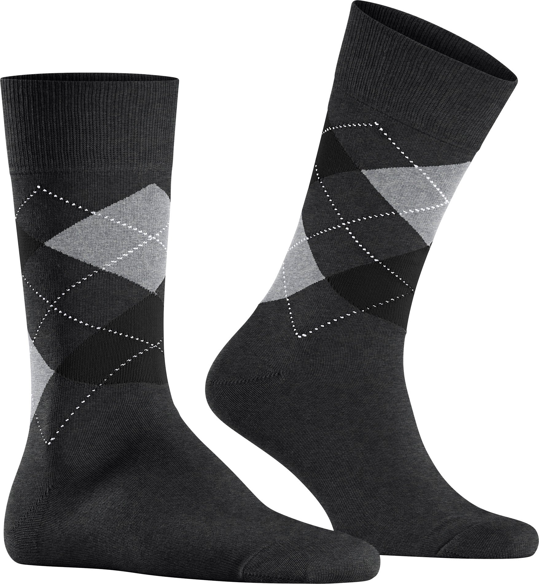 Thumbnail - Burlington Herren Socken grau Baumwolle & Mix Gemustert