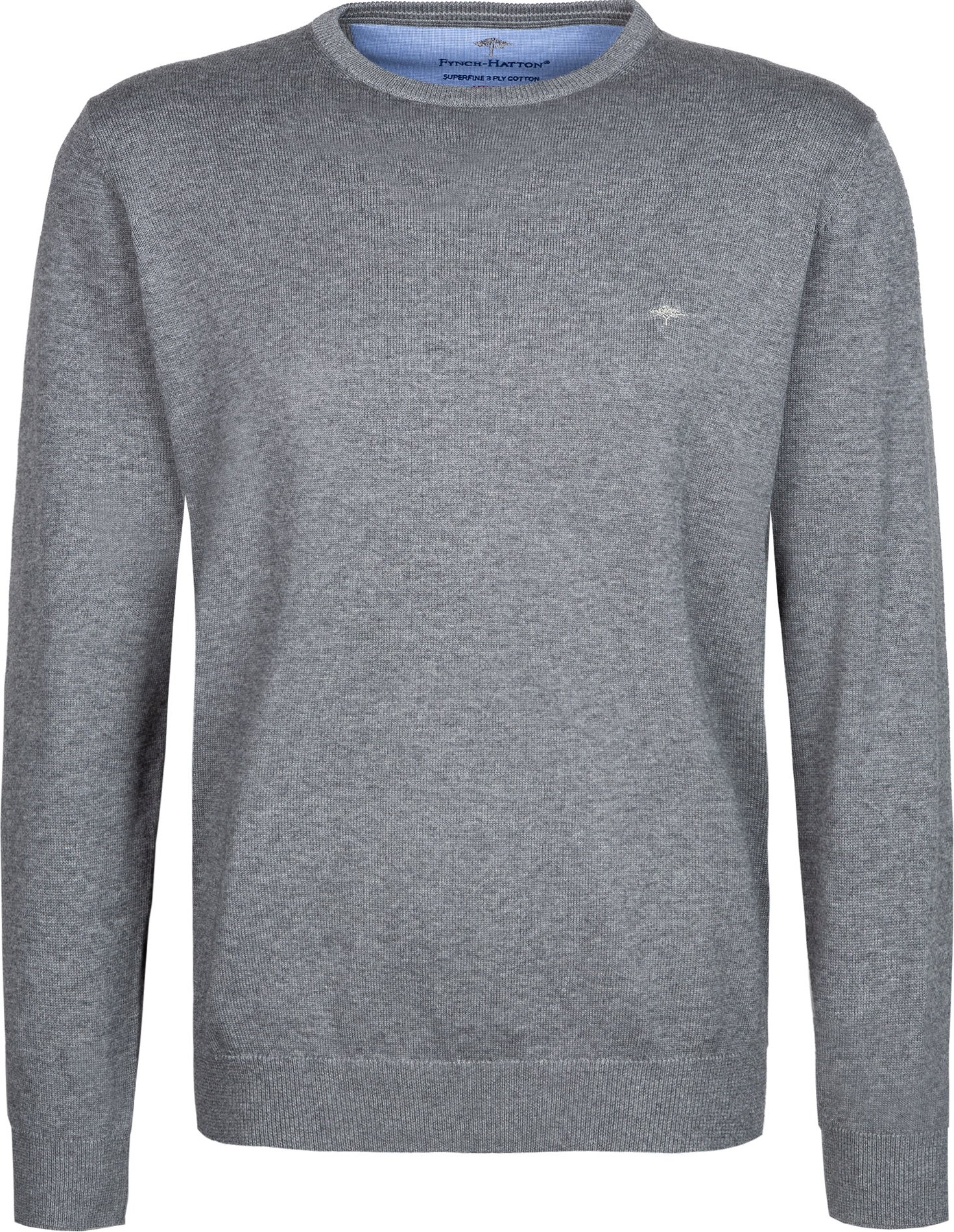 Thumbnail - Fynch-Hatton Herren Pullover grau unifarben