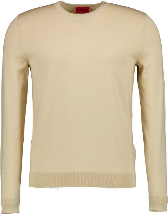 HUGO Herren Pullover beige unifarben