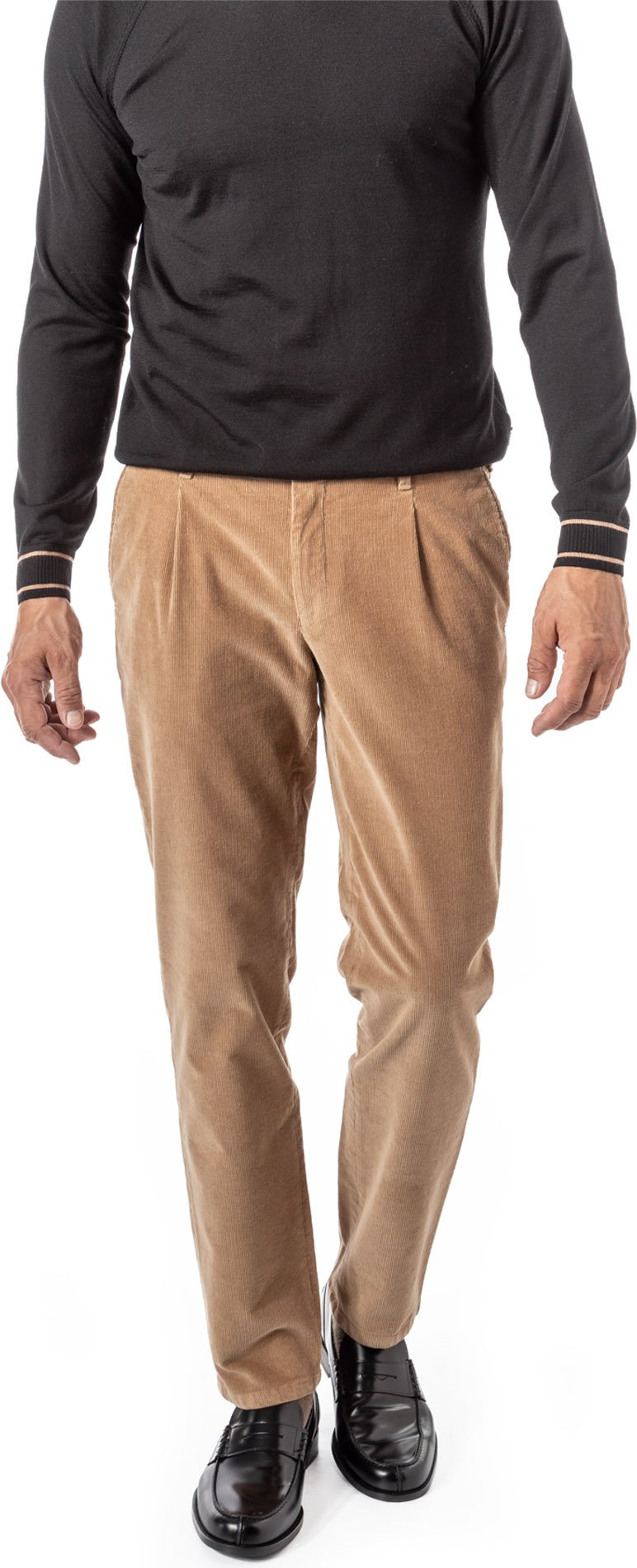 DRESSLER Herren Bundfaltenhose beige