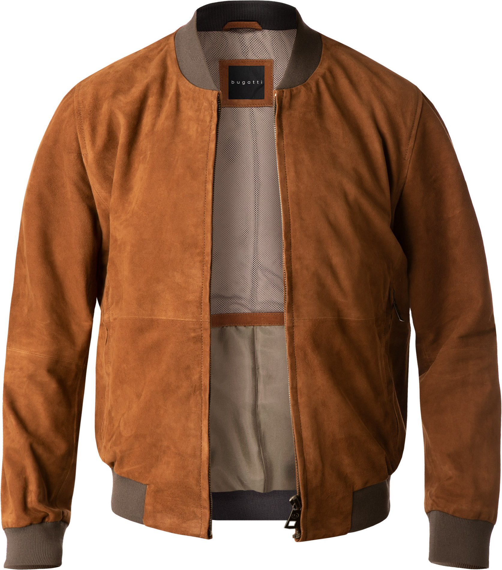 Thumbnail - bugatti Herren Lederjacke braun unifarben