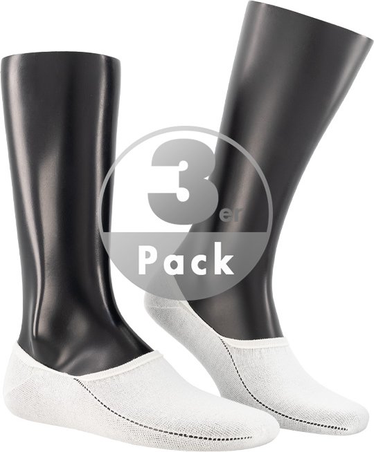 Thumbnail - Hudson Herren Füßlinge weiß Baumwolle & Mix unifarben