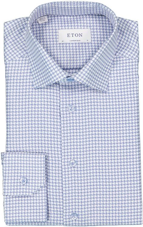 ETON Herren Hemd blau gemustert