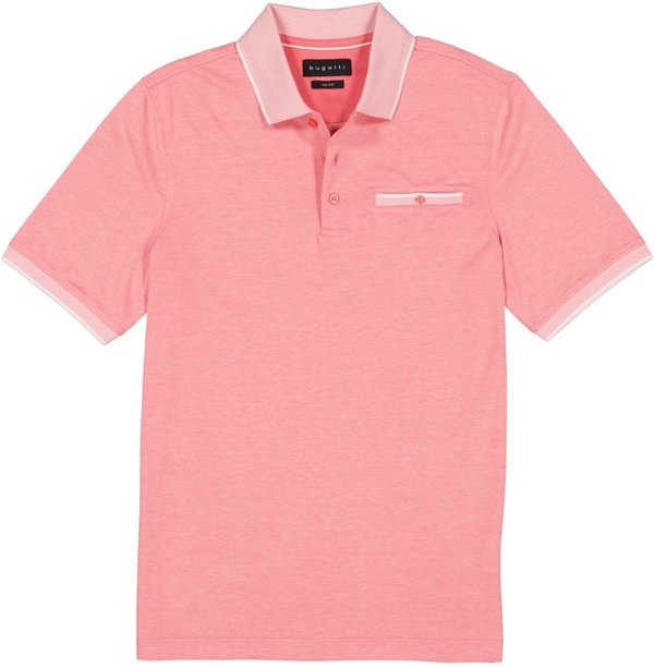 Thumbnail - bugatti Herren Polo-Shirt rot meliert