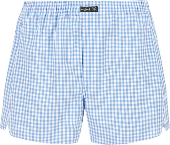 van Laack Herren Boxershorts blau Reine Baumwolle Gemustert