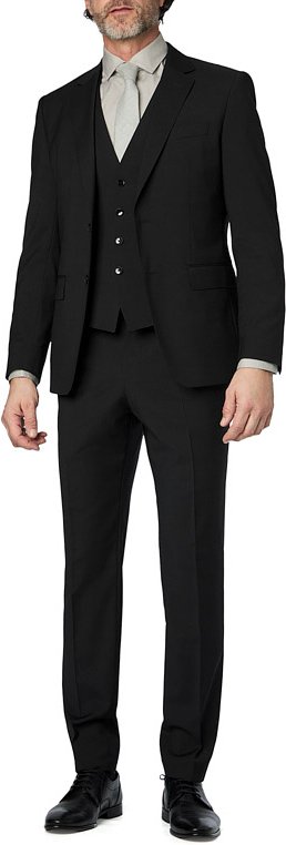 BOSS Black Herren Anzug schwarz Slim Fit